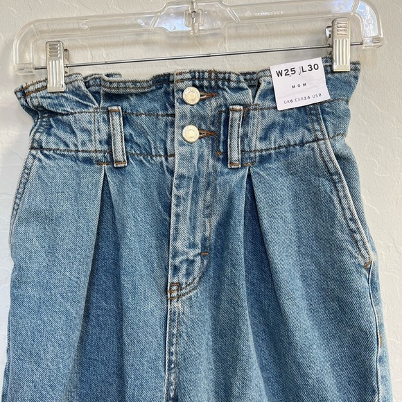 New TOPSHOP Women's Topshop Paperbag High Waist Mom Jeans size 25 - Picture 4 of 10